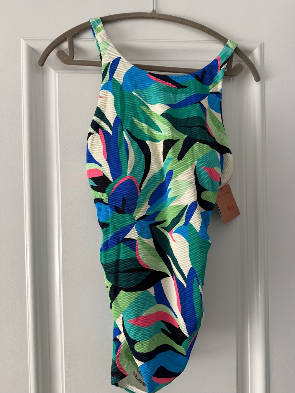 Women’s One-Piece Swimsuit in Multi Leaf Print